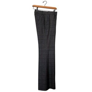 ELIE TAHARI Womens Plaid Flare Flat front Dress Pants Trousers SZ 6 Fully  lined